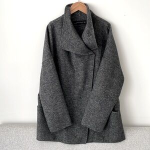 Zara Gray Wool Blend Coat